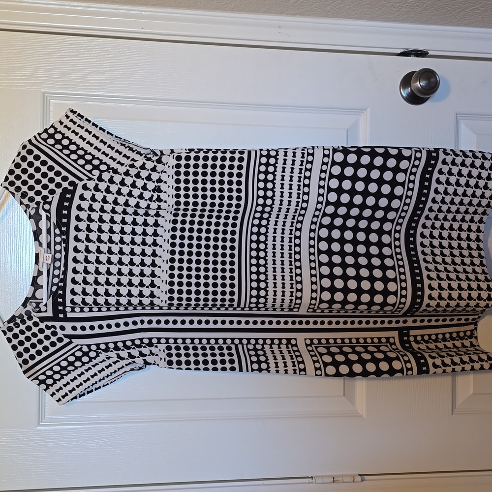 Merona Black and White Circle Pattern Dress